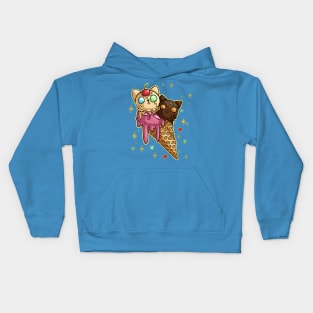 Ice Cream Kitties Kids Hoodie